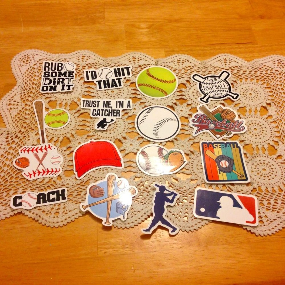 Baseball Stickers for locker, team Sports